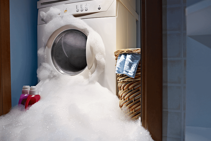 too much soap in your washer
