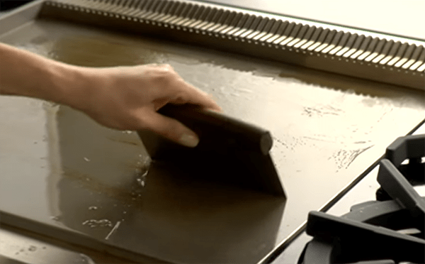 how to clean a wolf range griddle