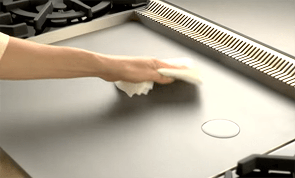 season a Wolf range griddle