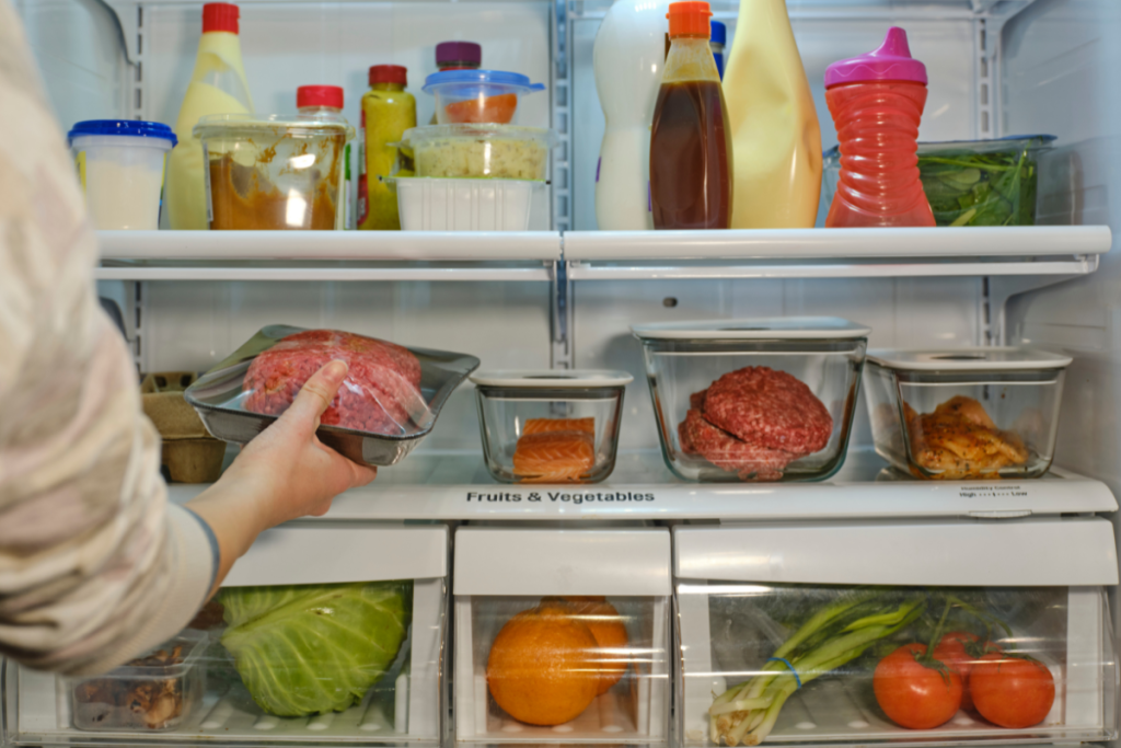 Refrigerator organization for ideal temperatures.