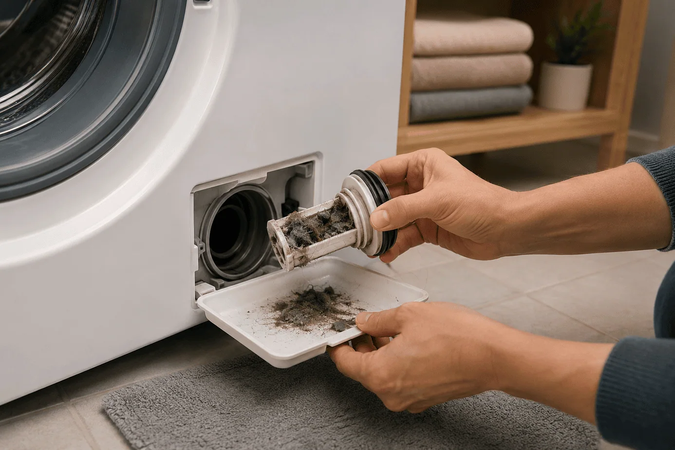 How to clean a washing machine filter